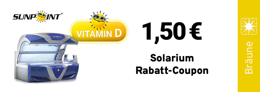 Solarium Rabatt Coupon 1,50€