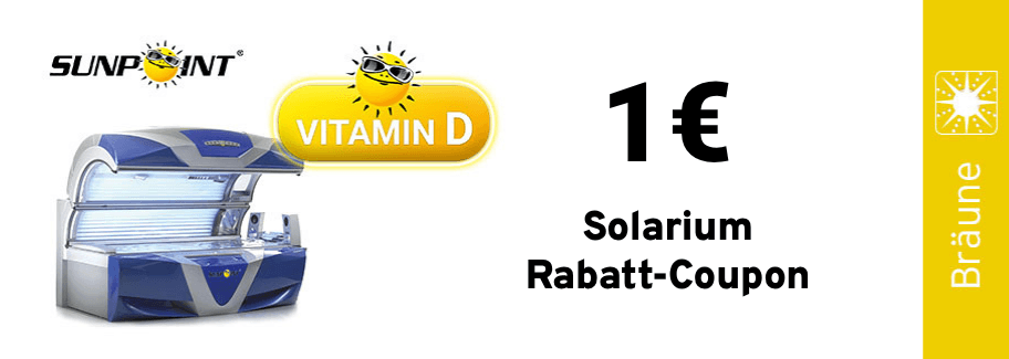 Solarium Rabatt Coupon 1€